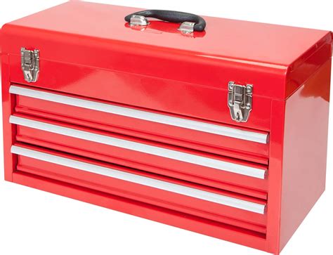 p.i.t. portable 3 drawer steel tool box|mini red tool box.